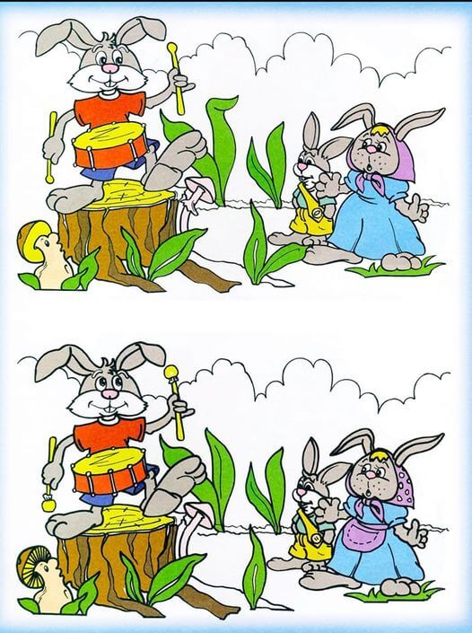 그림 사이의 10가지 차이점을 찾으십시오.