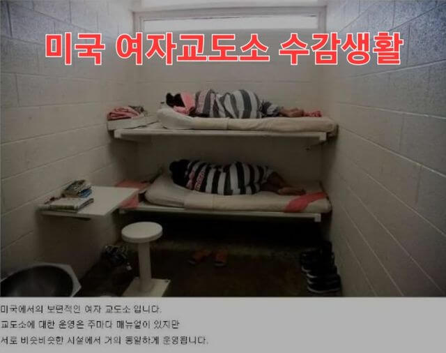 미국 여자교도소의 수감생활